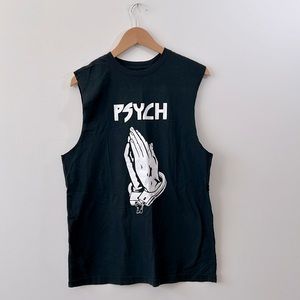 Psych Sleeveless Black Shirt Men’s shirt Size Medium